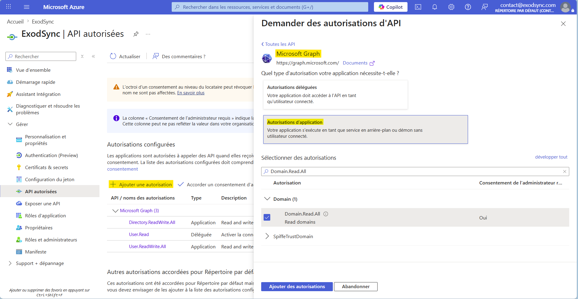 Microsoft Graph API Permissions